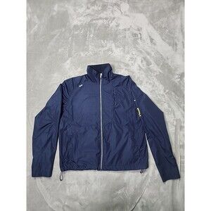 Ralph Lauren L-RL Womens Navy Blue Zip Front Windbreaker Size Large